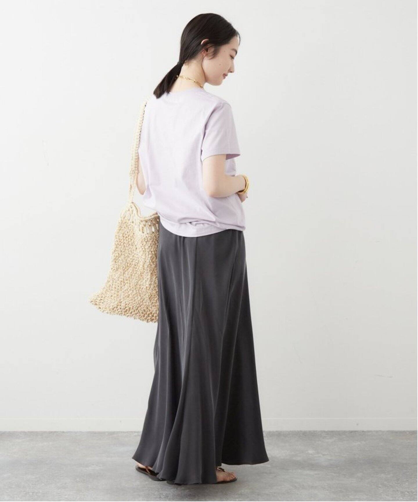 追加》Washable Fibril ロングスカート（ロング・マキシ丈スカート 