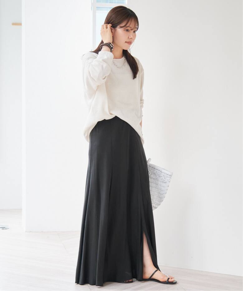 追加》Washable Fibril ロングスカート2（ロング・マキシ丈スカート  