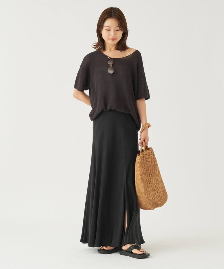 追加》Washable Fibril ロングスカート2（ロング・マキシ丈スカート  