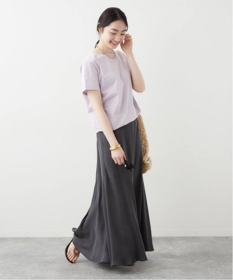 追加》Washable Fibril ロングスカート2（ロング・マキシ丈スカート 