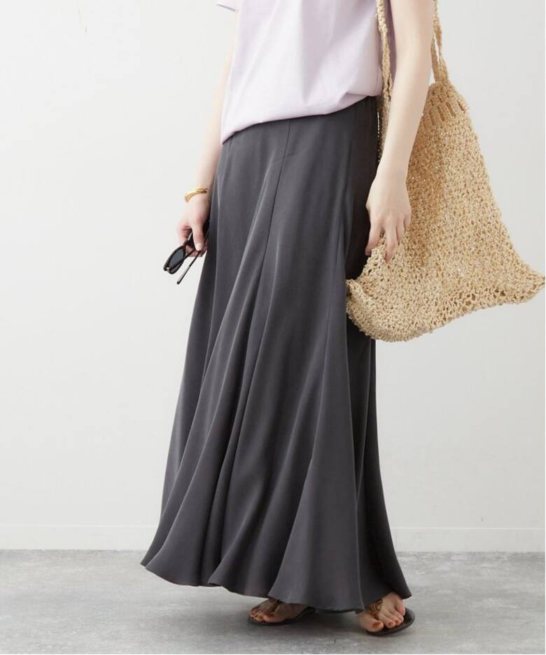 追加》Washable Fibril ロングスカート2（ロング・マキシ丈スカート  