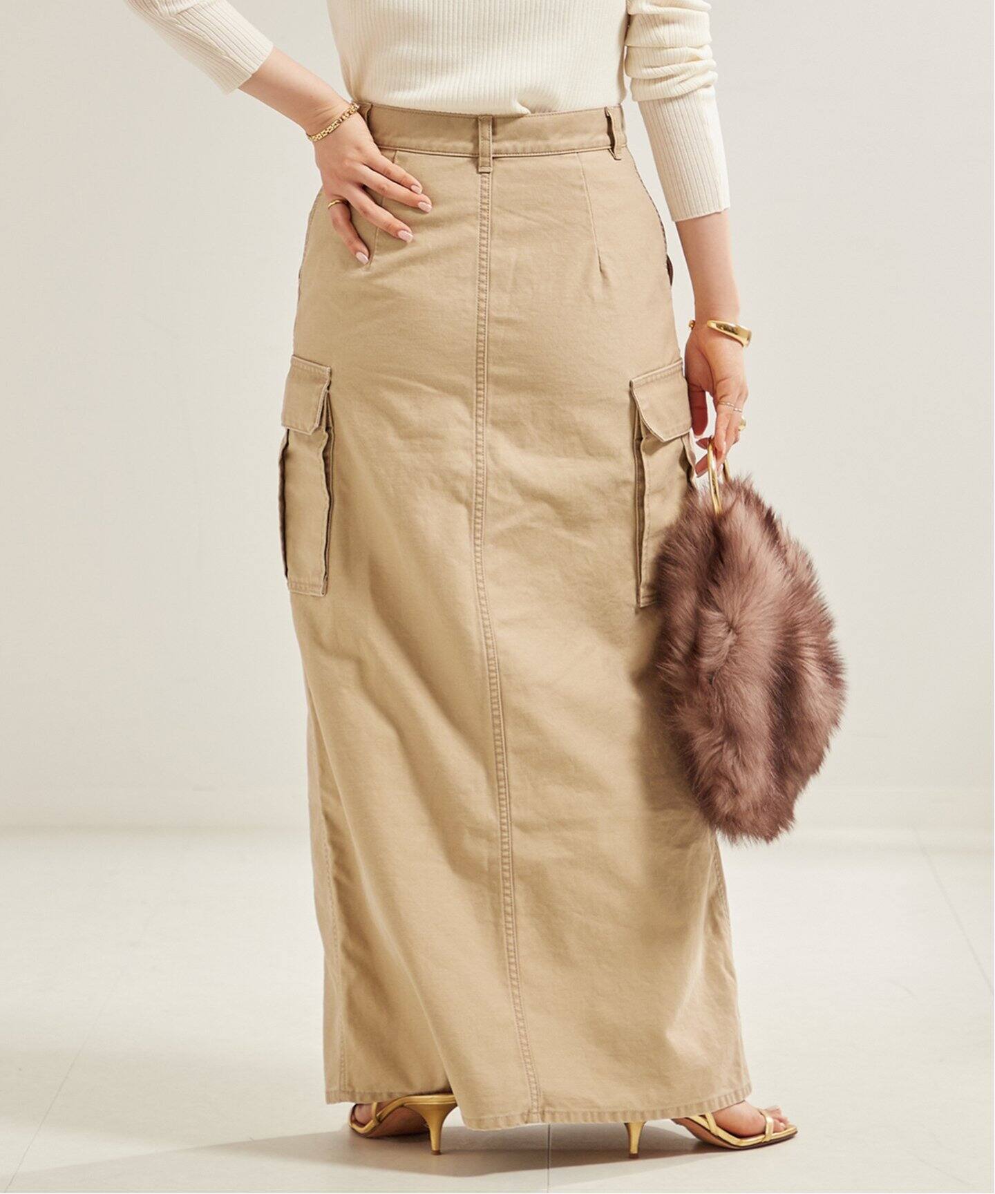 Slit Cargo スカート(ロング・マキシ丈スカート)|Plage Slit Cargo スカート(ロング・マキシ丈スカート)|Plage
