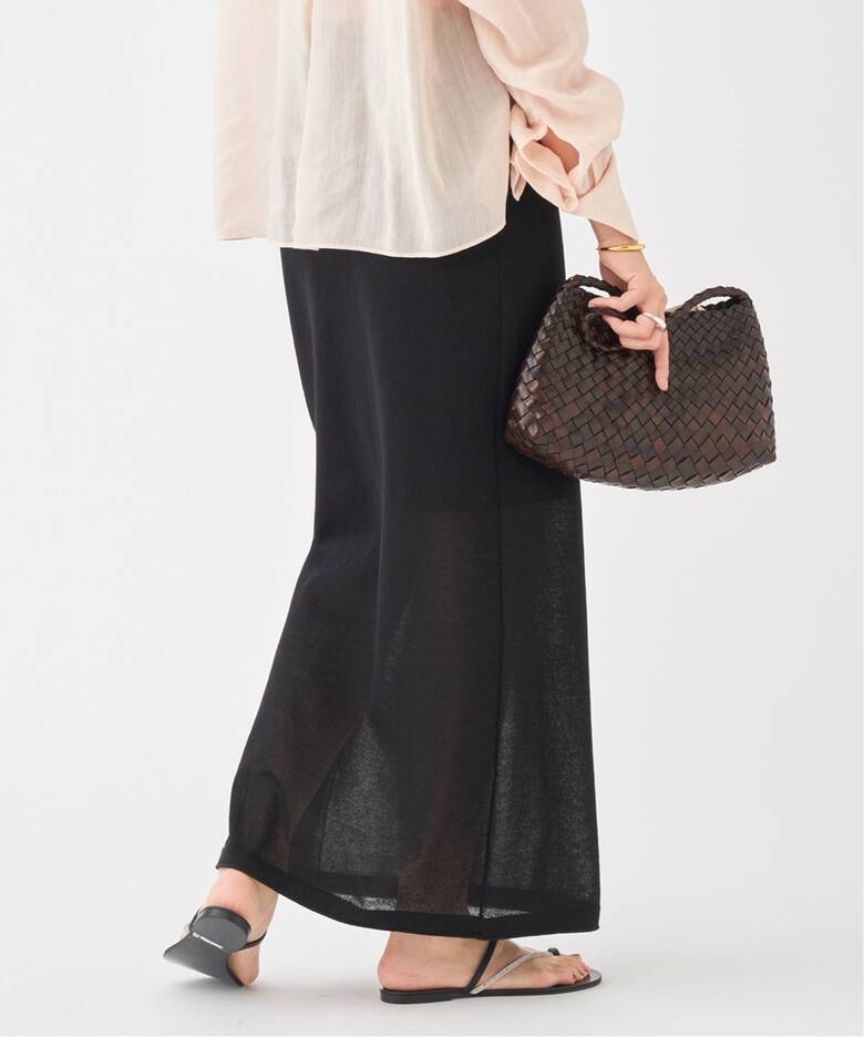 Sheer Iラインスカート（ロング・マキシ丈スカート）｜Plage  