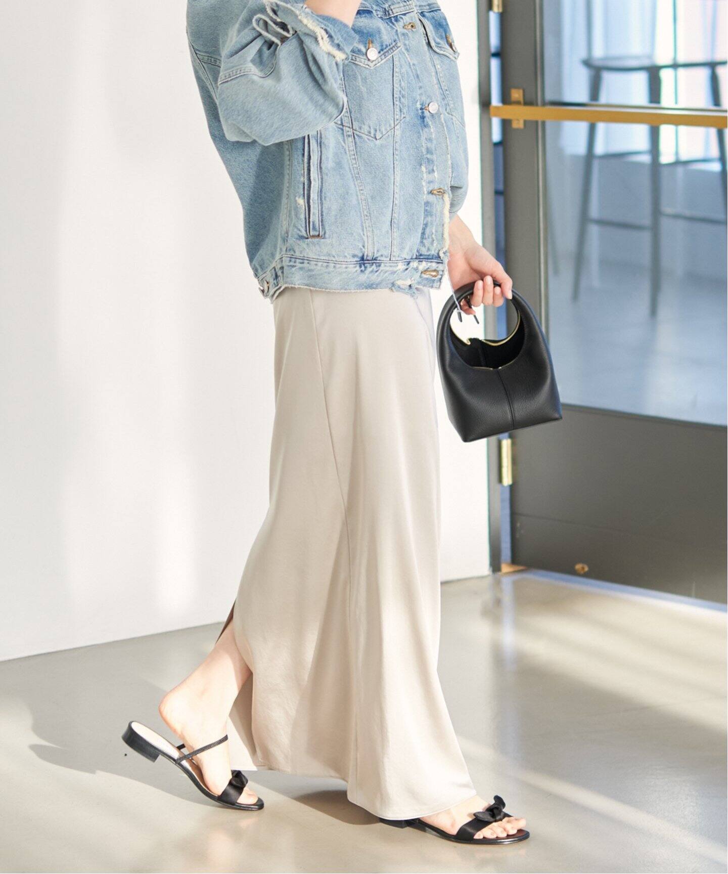 RIAM スラックスサテンスカート（ロング・マキシ丈スカート）｜Plage  