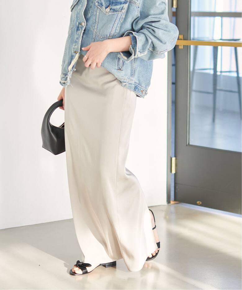 RIAM スラックスサテンスカート（ロング・マキシ丈スカート）｜Plage  