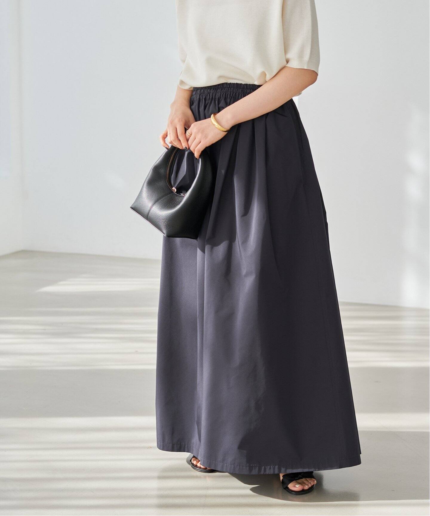 今期・タグ付・Plageのcharmセミフレアスカート 取り分け 