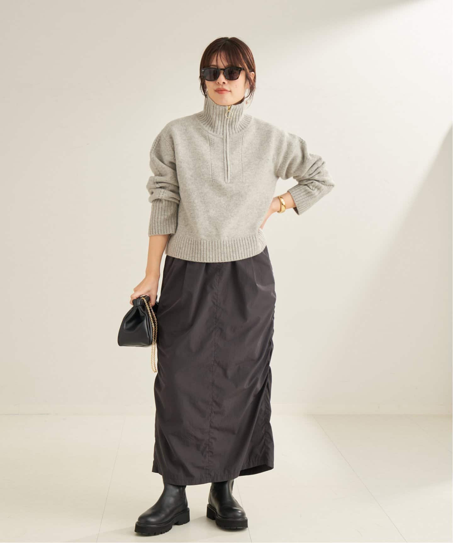 ハッスイ parachute gather スカート（その他スカート）｜Plage