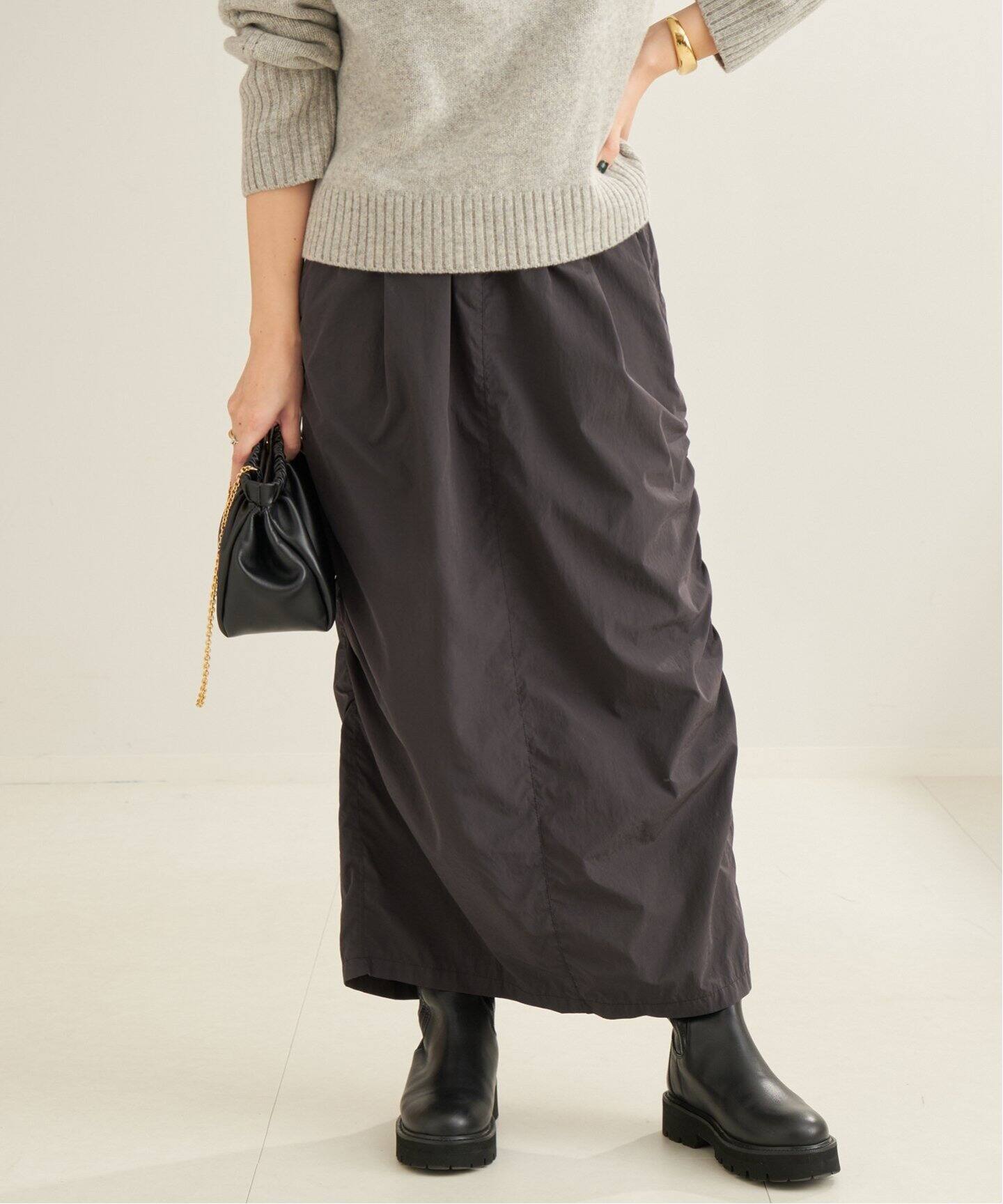 ハッスイ parachute gather スカート（その他スカート）｜Plage  