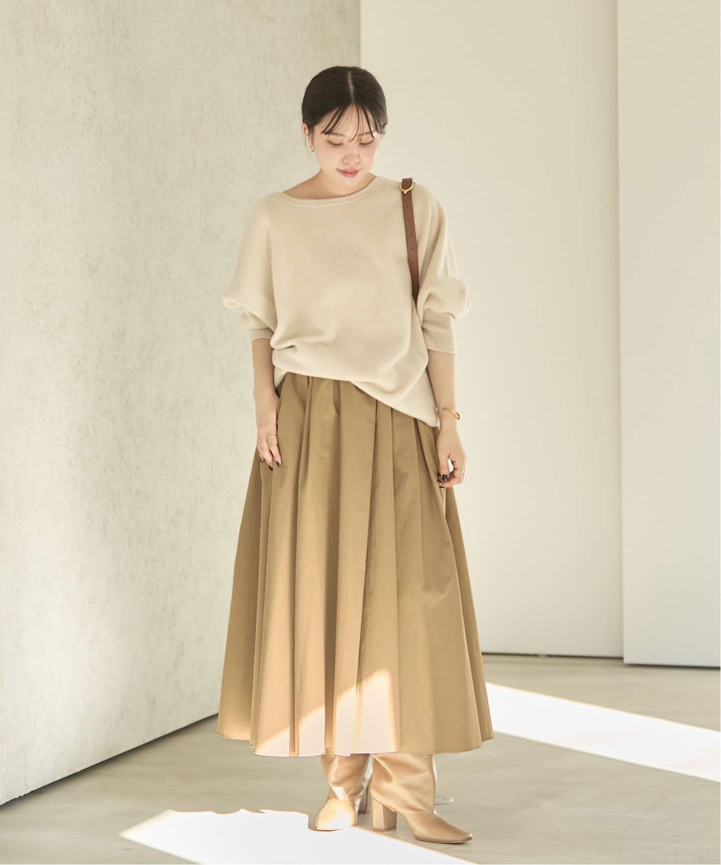 一度のみ短時間着用】typewriter cropped スカート 白38 レディース