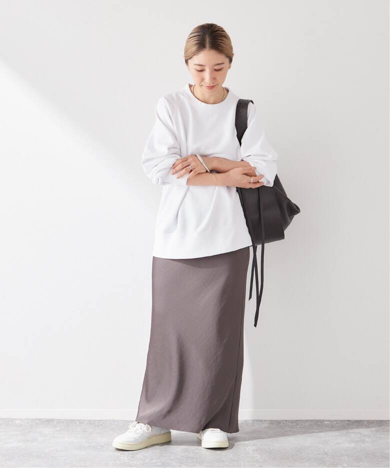 SATIN Fluid スカート（ロング・マキシ丈スカート）｜Plage  