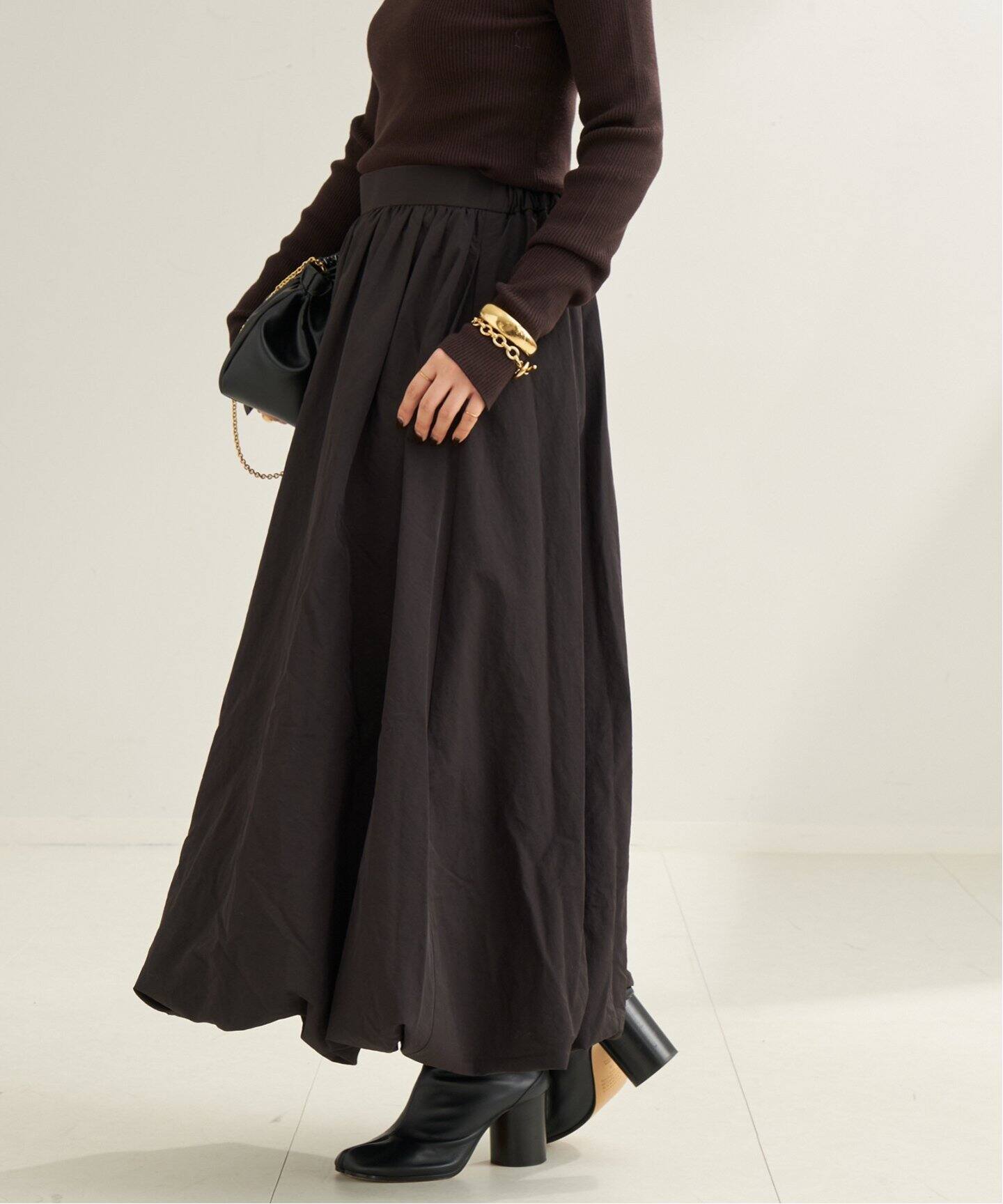 Plage◇24AW/Wrinkle Mermaid スカート/36/ポリエステル/BEG/24-060 