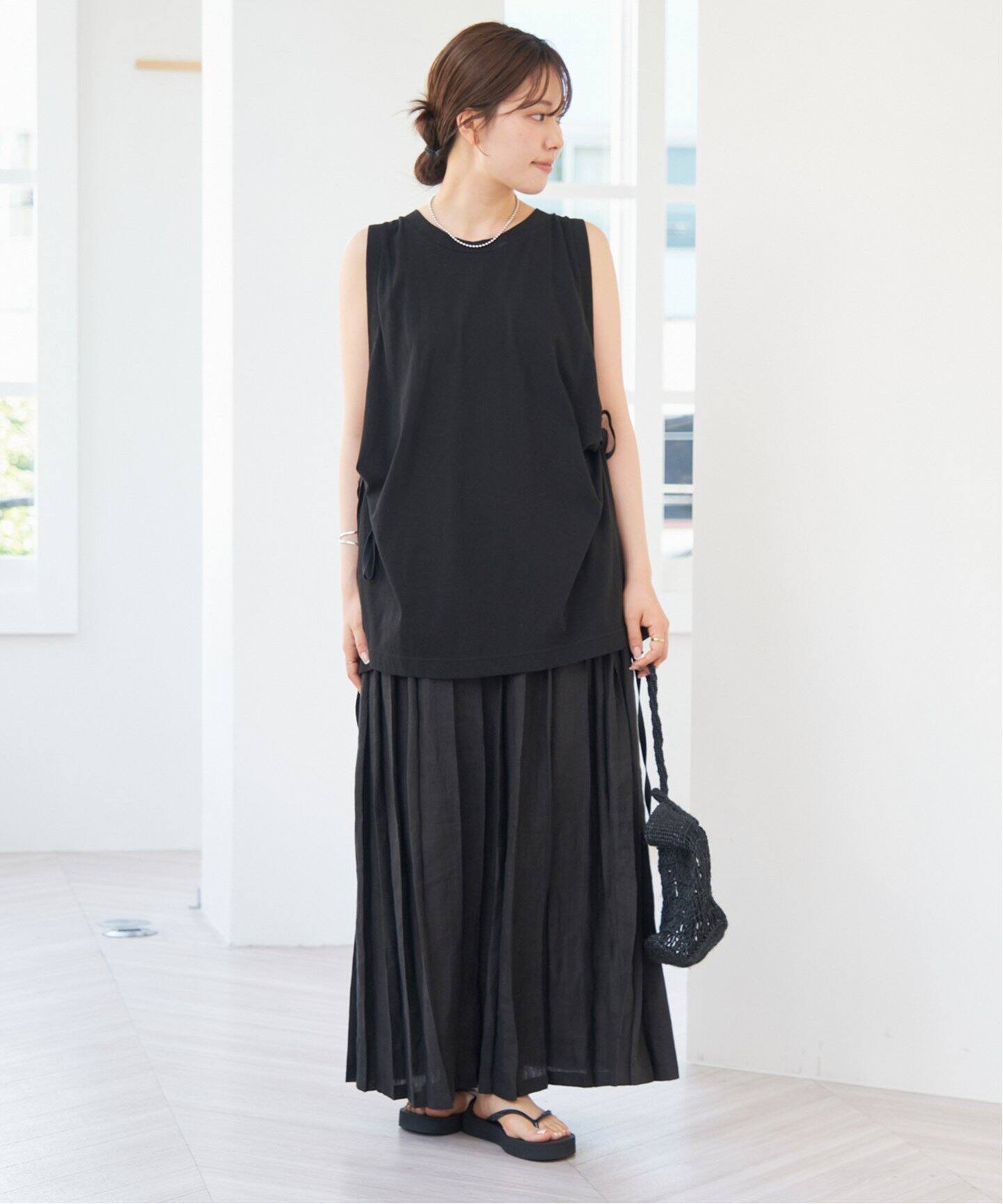 ONEIL OF DUBLIN/オニールオブダブリン 別注 PLEATED MAXI スカート  