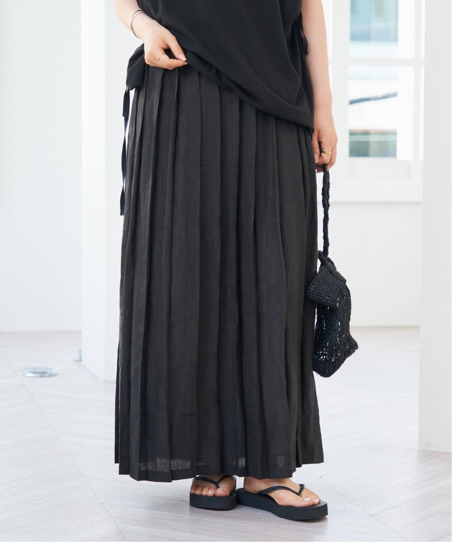 ONEIL OF DUBLIN/オニールオブダブリン 別注 PLEATED MAXI スカート 
