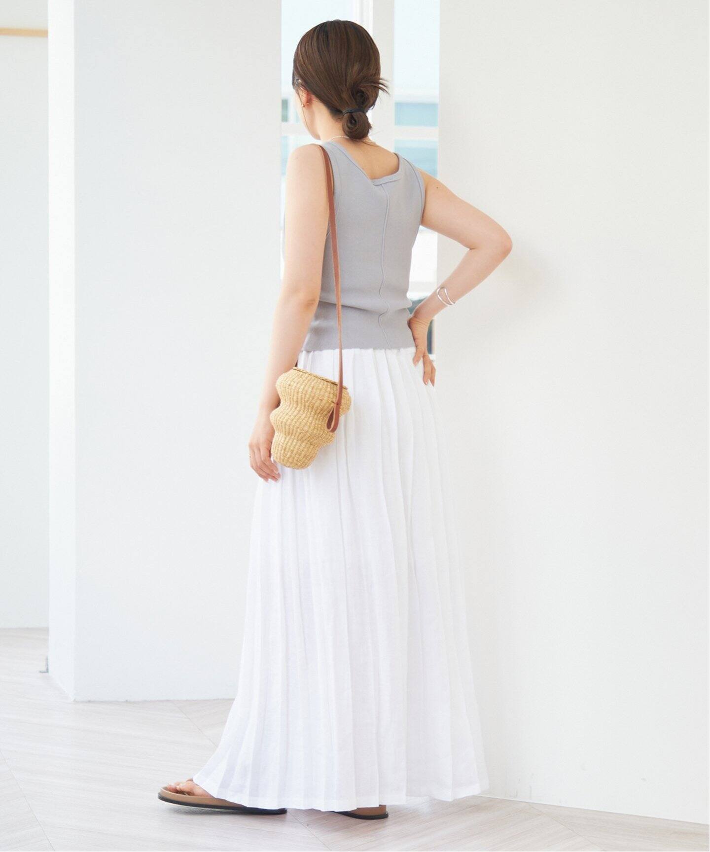 ONEIL OF DUBLIN/オニールオブダブリン 別注 PLEATED MAXI スカート  