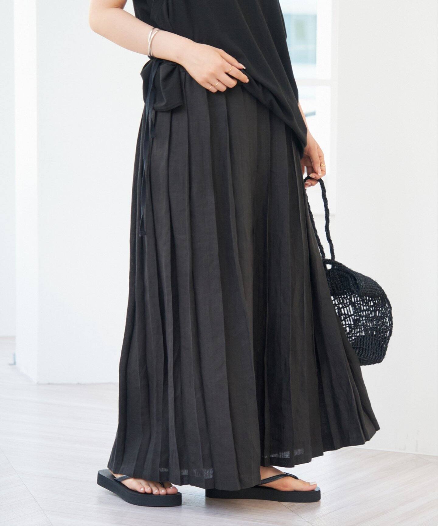 ONEIL OF DUBLIN/オニールオブダブリン 別注 PLEATED MAXI スカート  