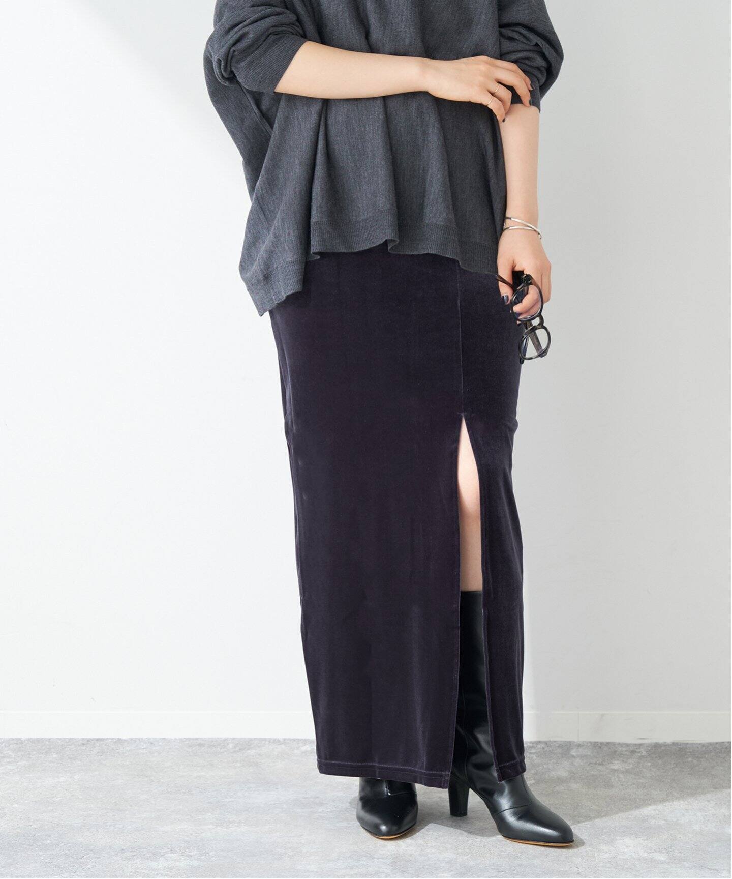 SIMONE WILD/シモーネ ワイルド】別注 スリットロングスカート（ロング 