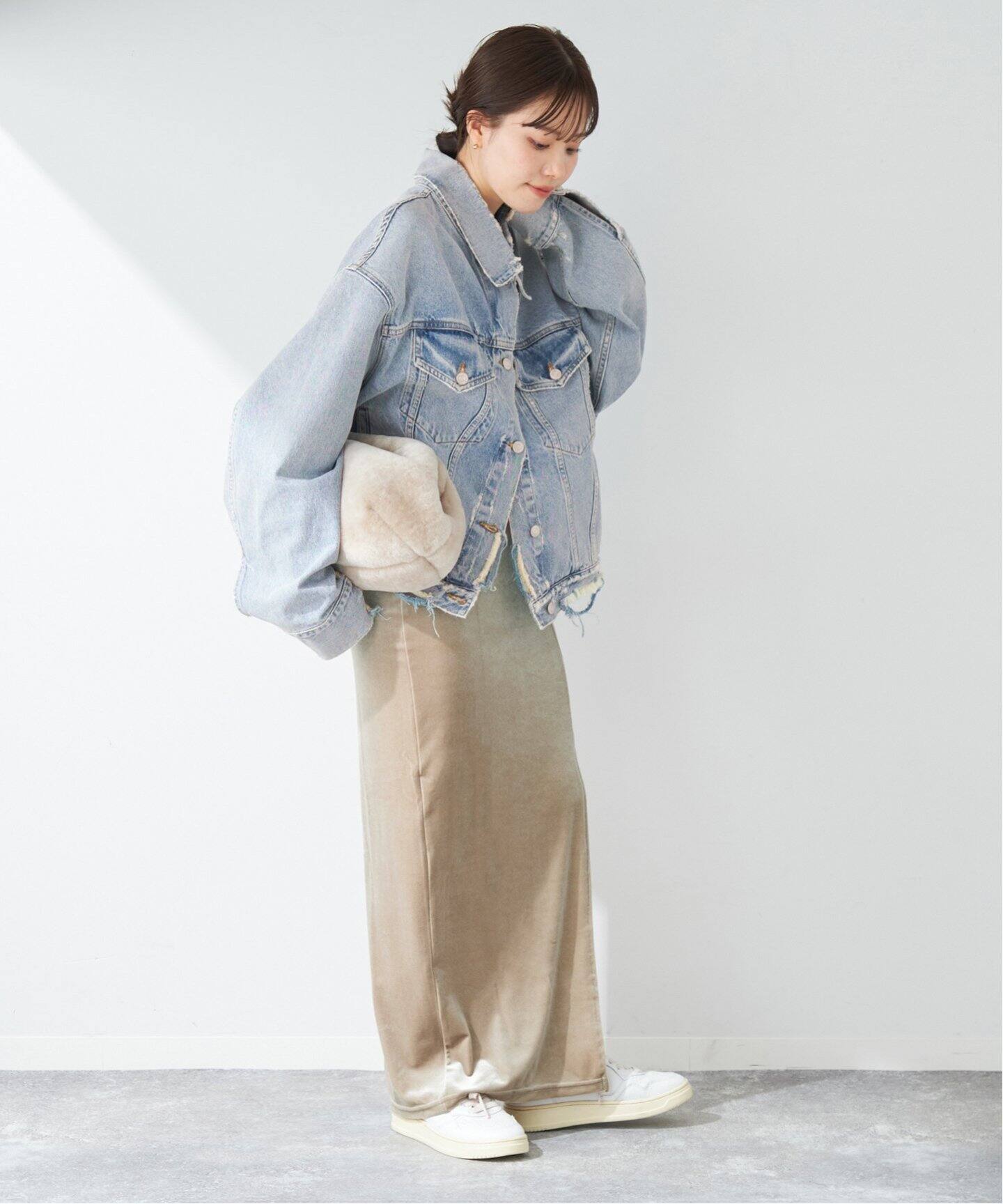 SIMONE WILD/シモーネ ワイルド】別注 スリットロングスカート（ロング 