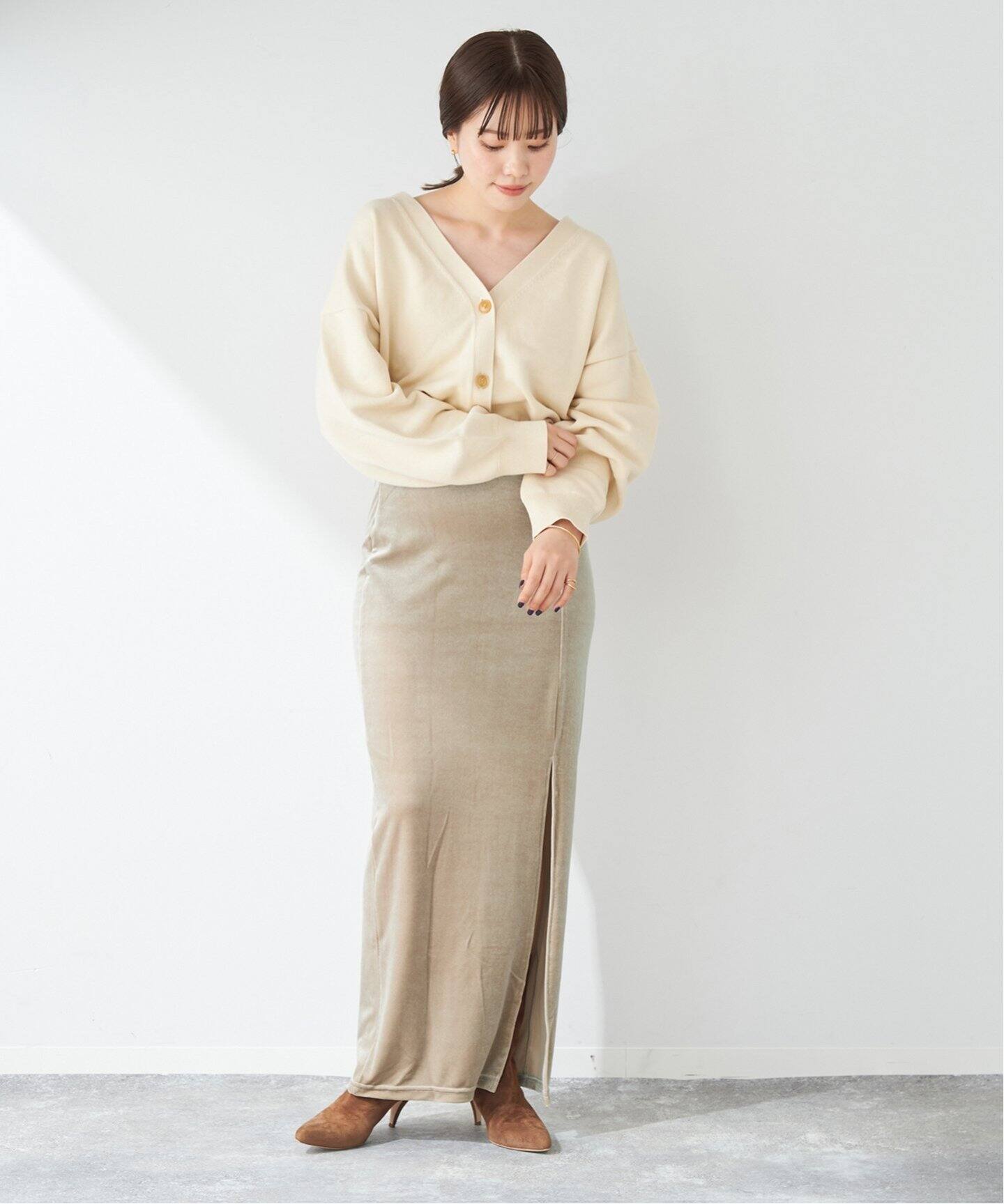 SIMONE WILD/シモーネ ワイルド】別注 スリットロングスカート（ロング 