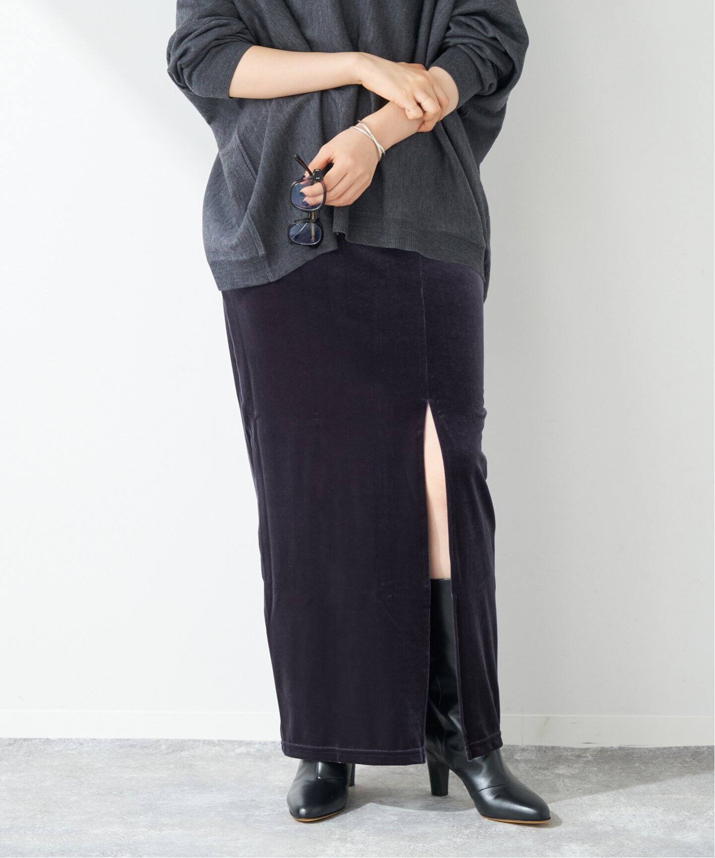 SIMONE WILD/シモーネ ワイルド】別注 スリットロングスカート（ロング 