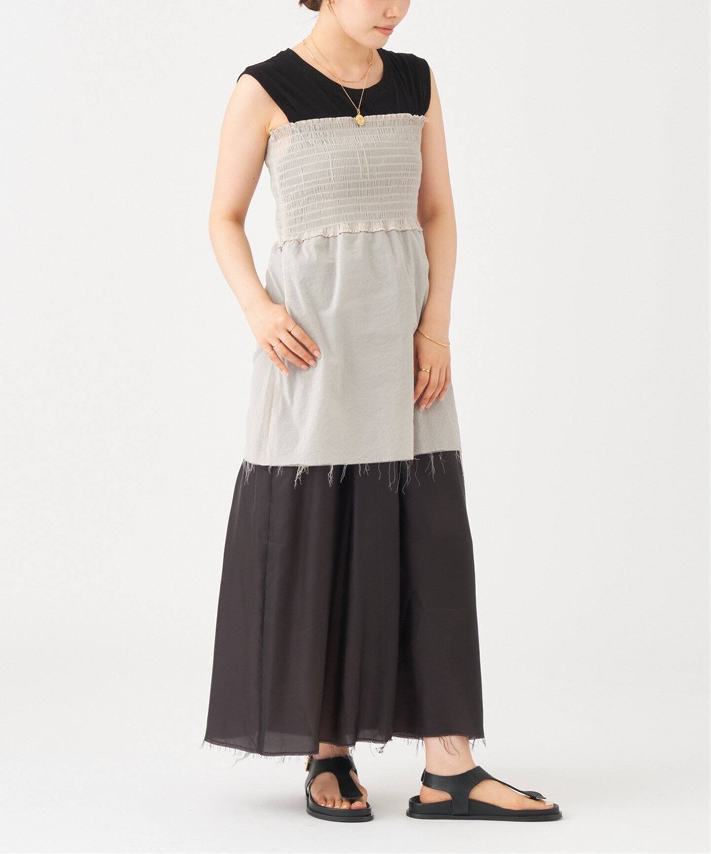 TANC TOKYO/タンクトウキョウ SHIRRING OVERLAP スカート（その他  