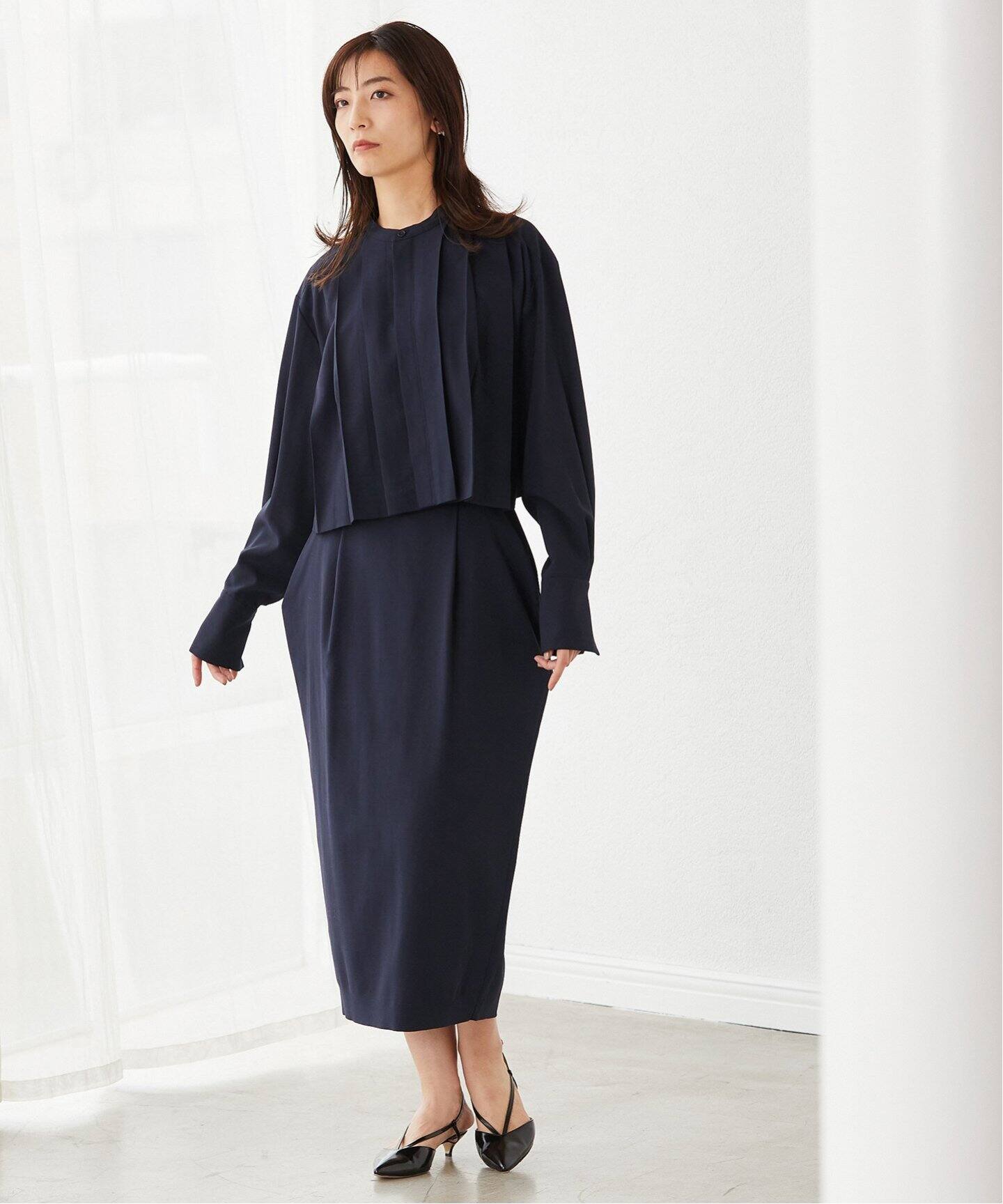 ヴェルメイユパーイエナ 24SS 新品タグ付き タックドレープタイトSK M TAKASHI IKEDA x VERMEIL タックドレープタイトスカート（その他