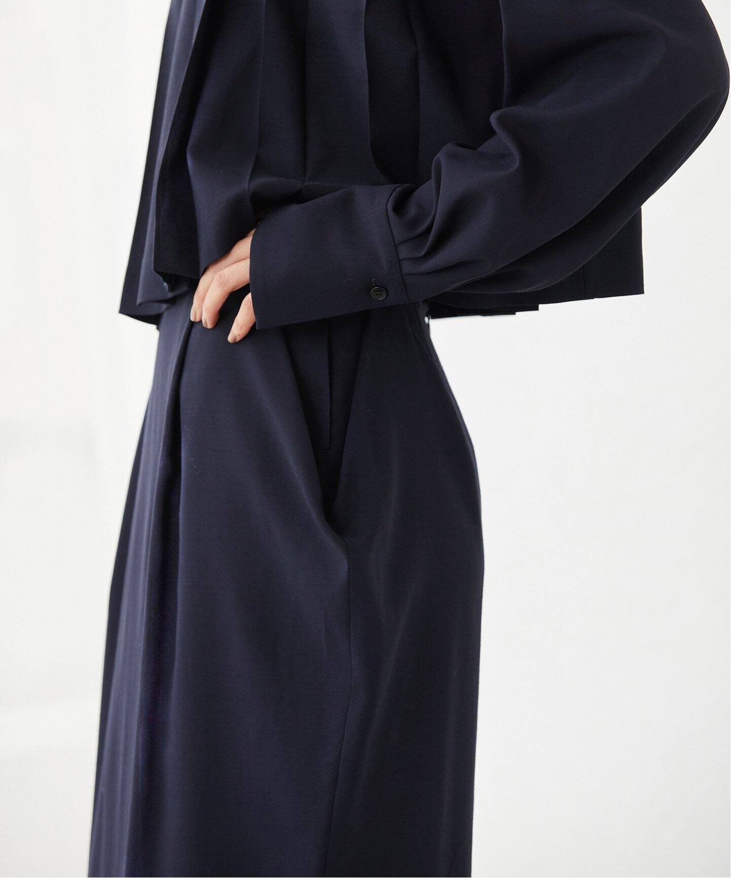 ヴェルメイユパーイエナ 24SS 新品タグ付き タックドレープタイトSK M ヴェルメイユパーイエナ 24SS 新品タグ付き タックドレープ