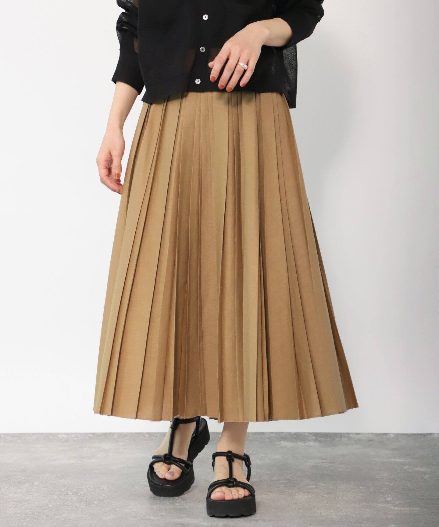 綿麻ランダムプリーツスカート（その他スカート）｜VERMEIL par iena  