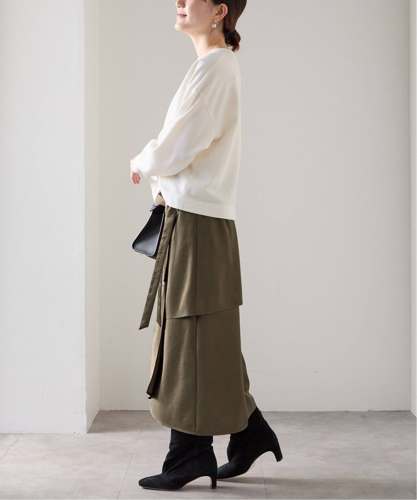 ヴィンテージサテンラップスカート（その他スカート）｜VERMEIL par  