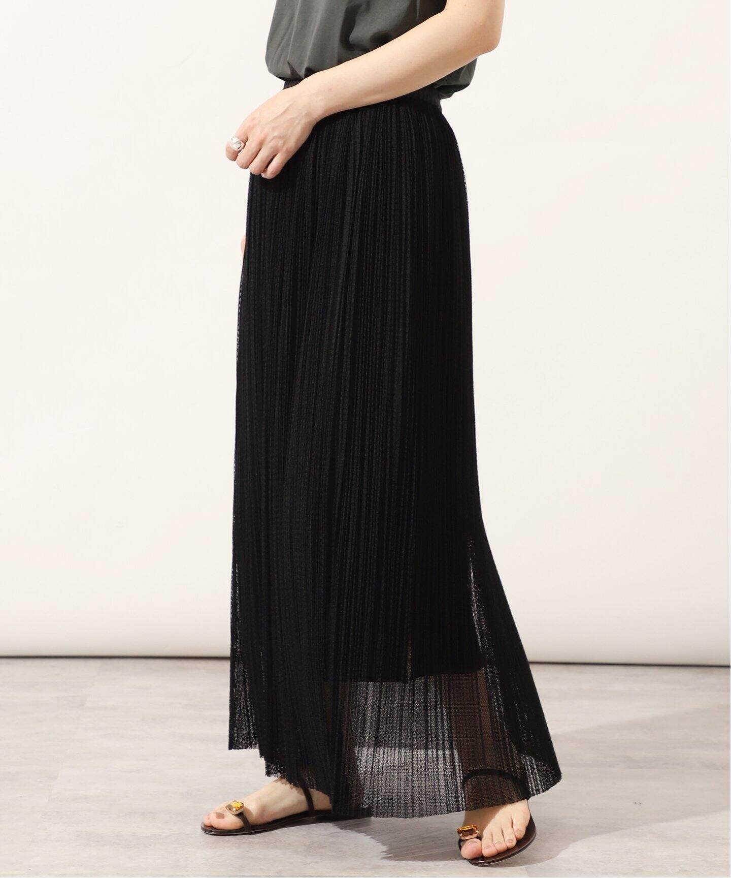 ラッセルプリーツスカート（ロング・マキシ丈スカート）｜VERMEIL par  