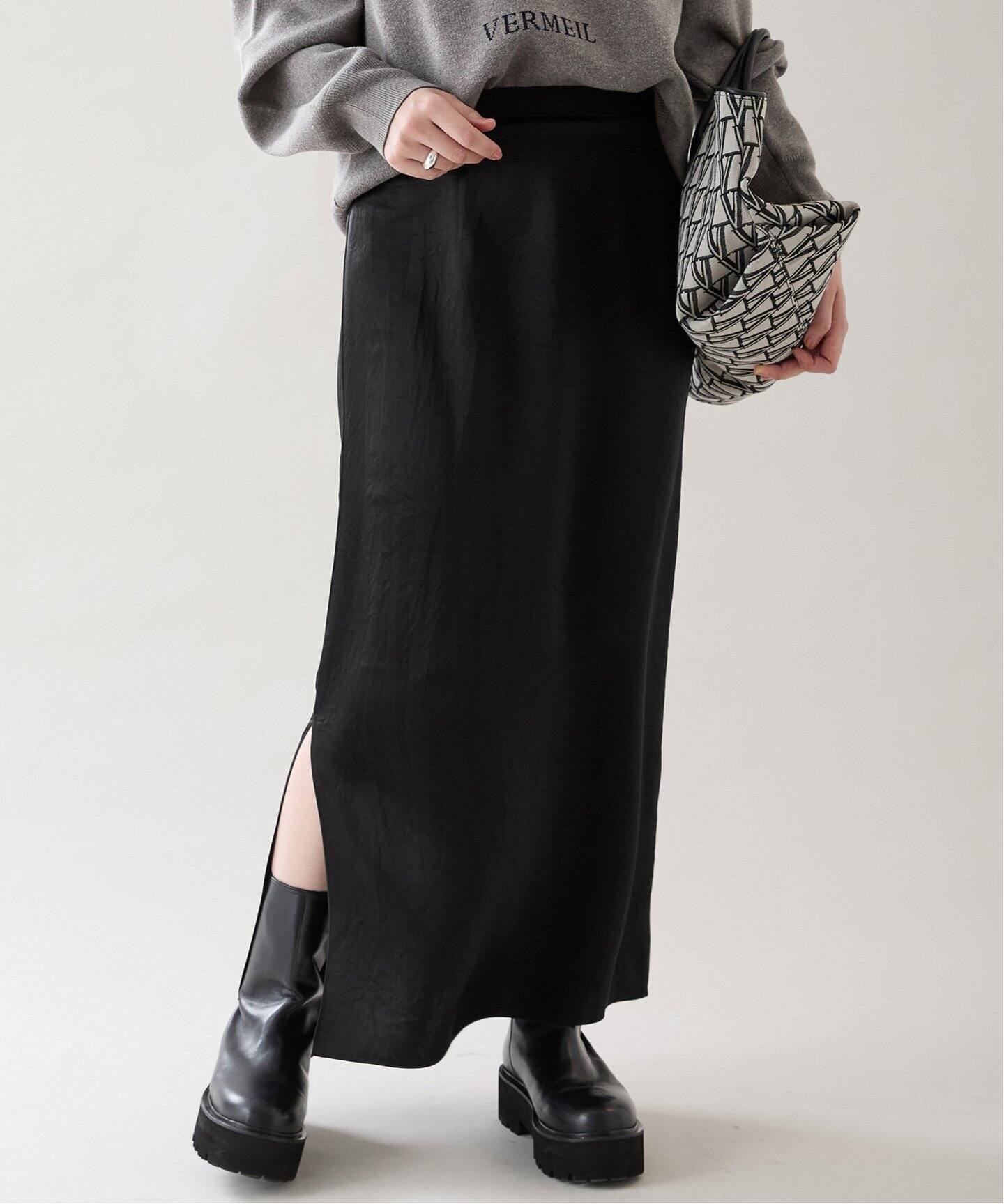 サテンスカート（ロング・マキシ丈スカート）｜VERMEIL par iena  