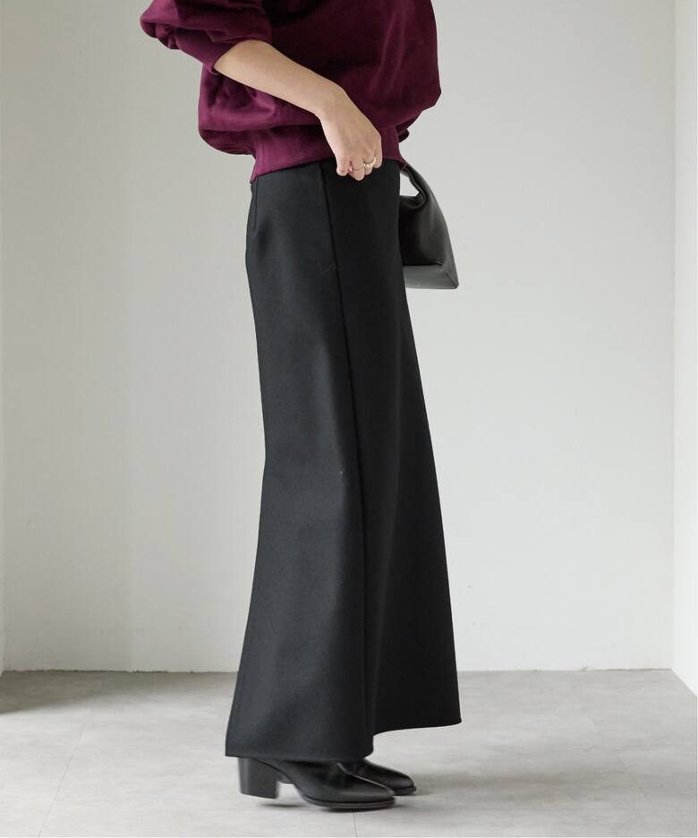 Scotch cheviot バイアスタイトスカート（ロング・マキシ丈スカート  