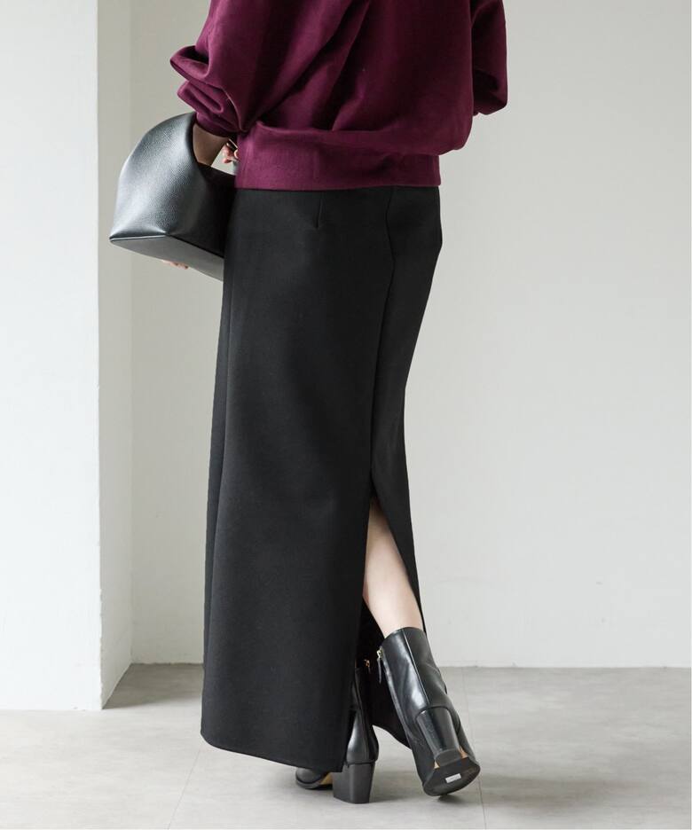 Scotch cheviot バイアスタイトスカート（ロング・マキシ丈スカート  