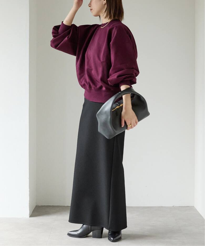 Scotch cheviot バイアスタイトスカート（ロング・マキシ丈スカート  