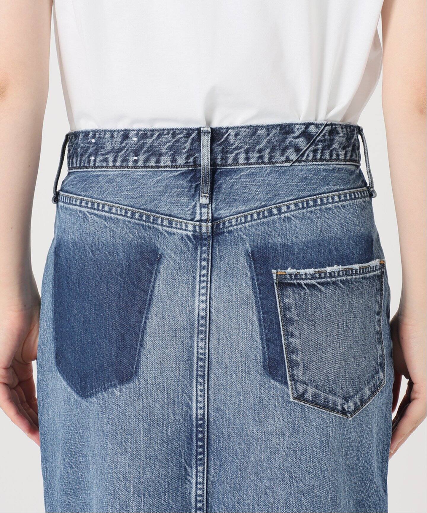 upper hights/アッパーハイツ】THE SPILIT SKIRT（デニムスカート  