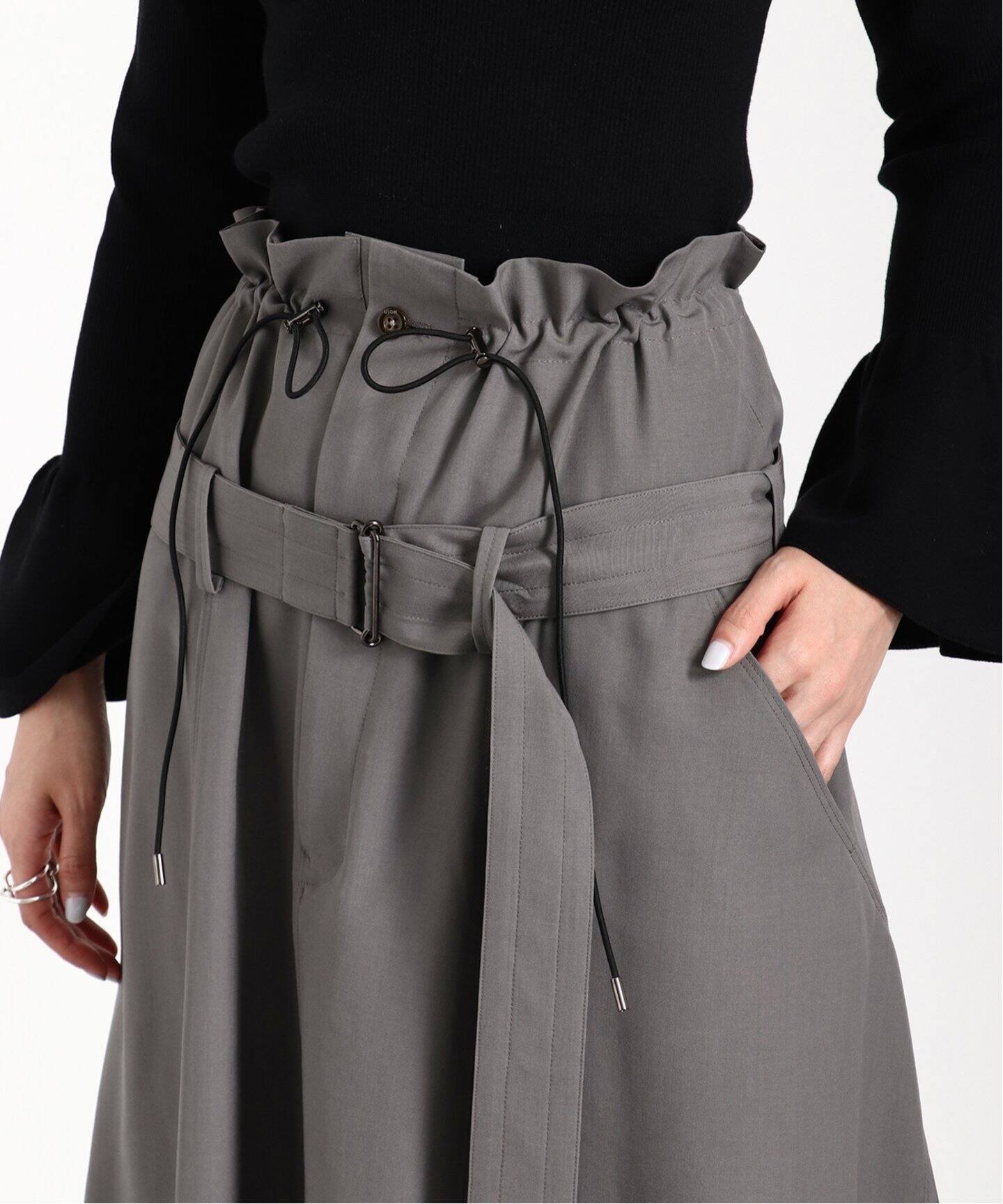 UJOH/ウジョー】Cord Belt SKT（ロング・マキシ丈スカート）｜VERMEIL  