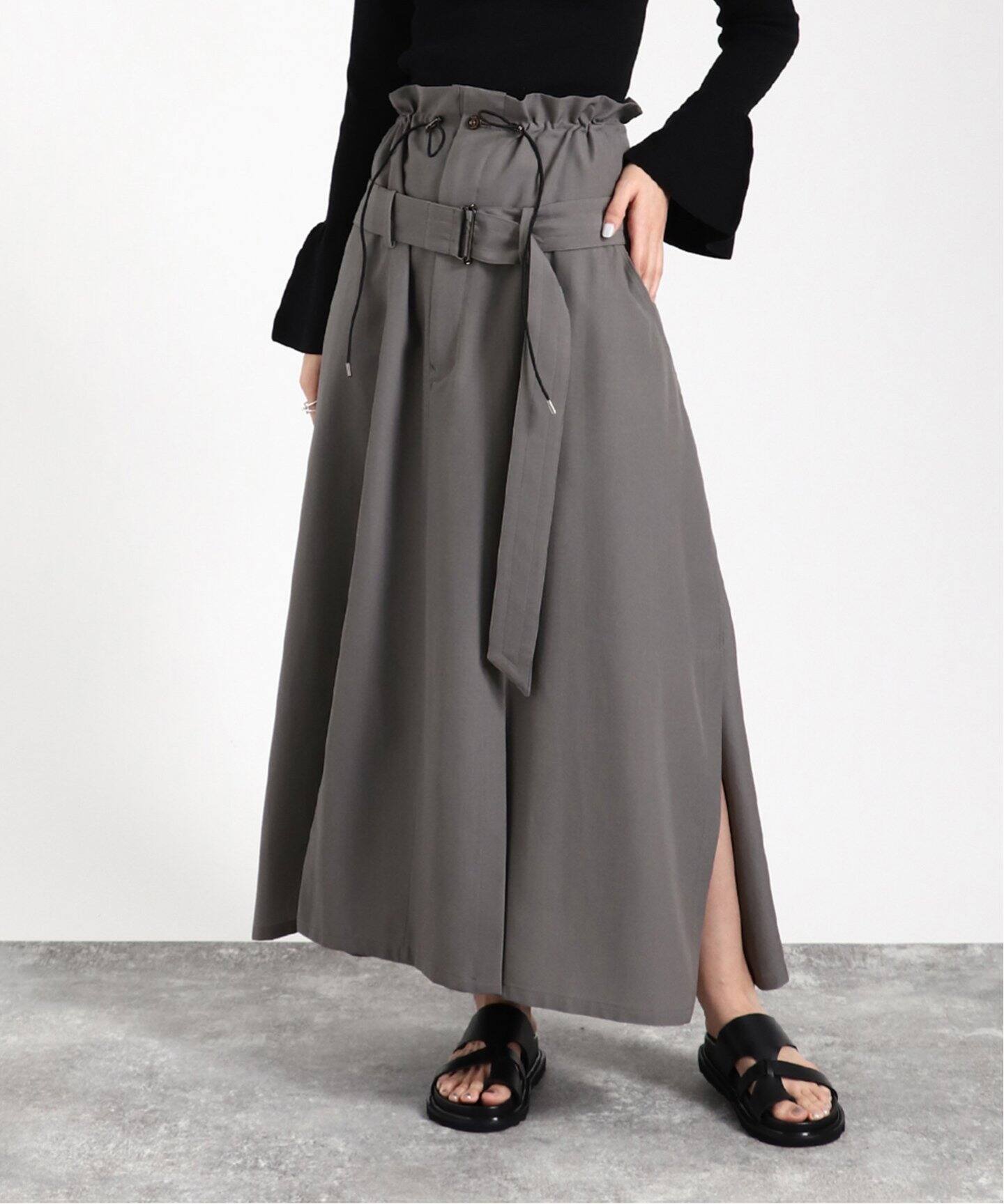 UJOH/ウジョー】Cord Belt SKT（ロング・マキシ丈スカート）｜VERMEIL  