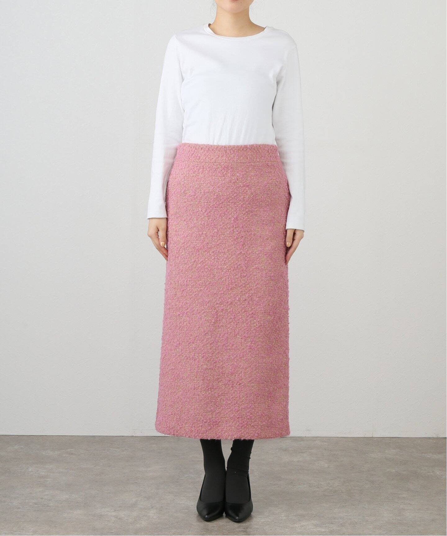 SAQUI （サキ）PINK TWEED LONG STRAIGHT スカート 25FW08（その他 