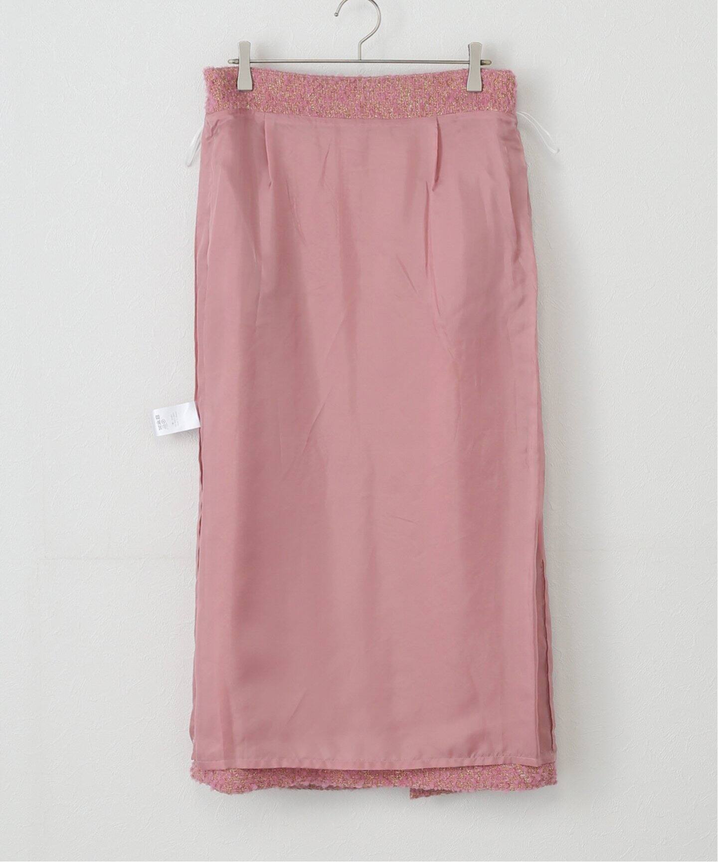 SAQUI （サキ）PINK TWEED LONG STRAIGHT スカート 25FW08（その他 