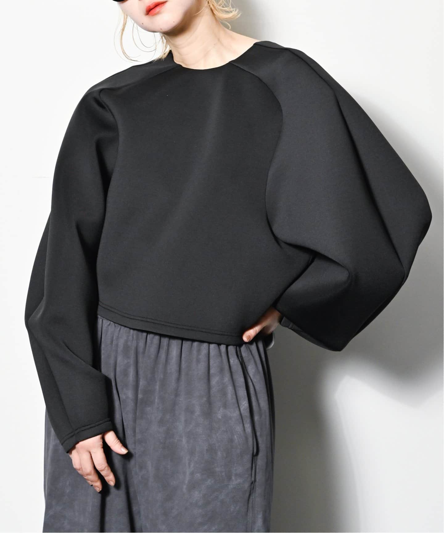 CITYSHOP シティショップコンシャススリーブプルオーバー黒