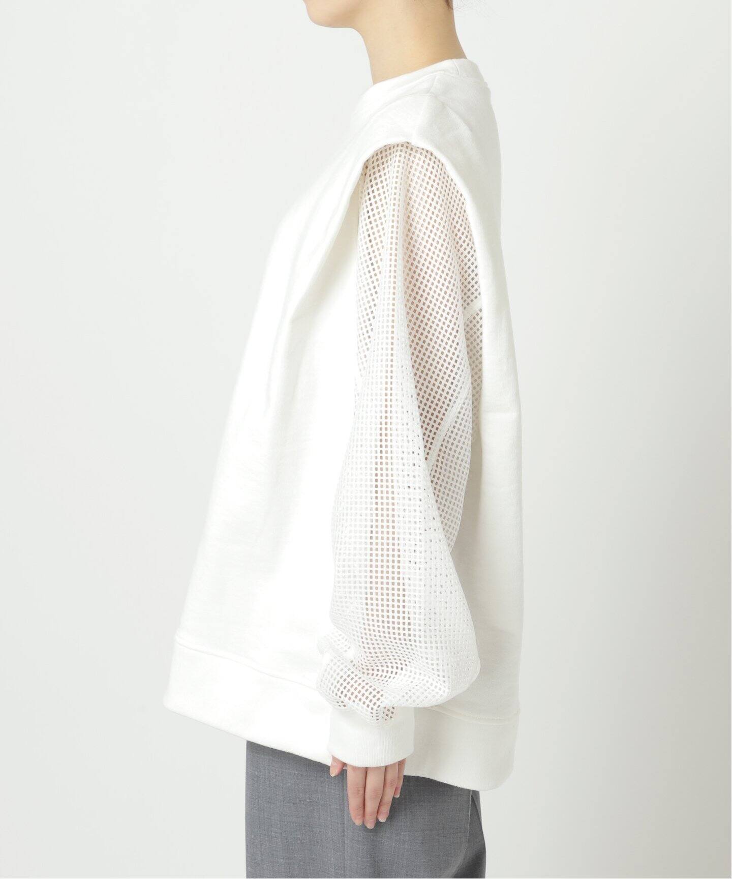 売約済 CITYSHOP MESH DOKING スウェット ホワイト - レディース 