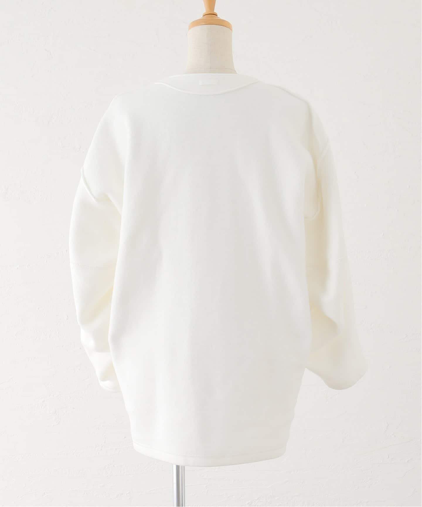 SEEALL ホワイト カーディガン(新品、未使用) SEEALL HAORI SWEAT JACKET SAW41 SW902：カーディガン