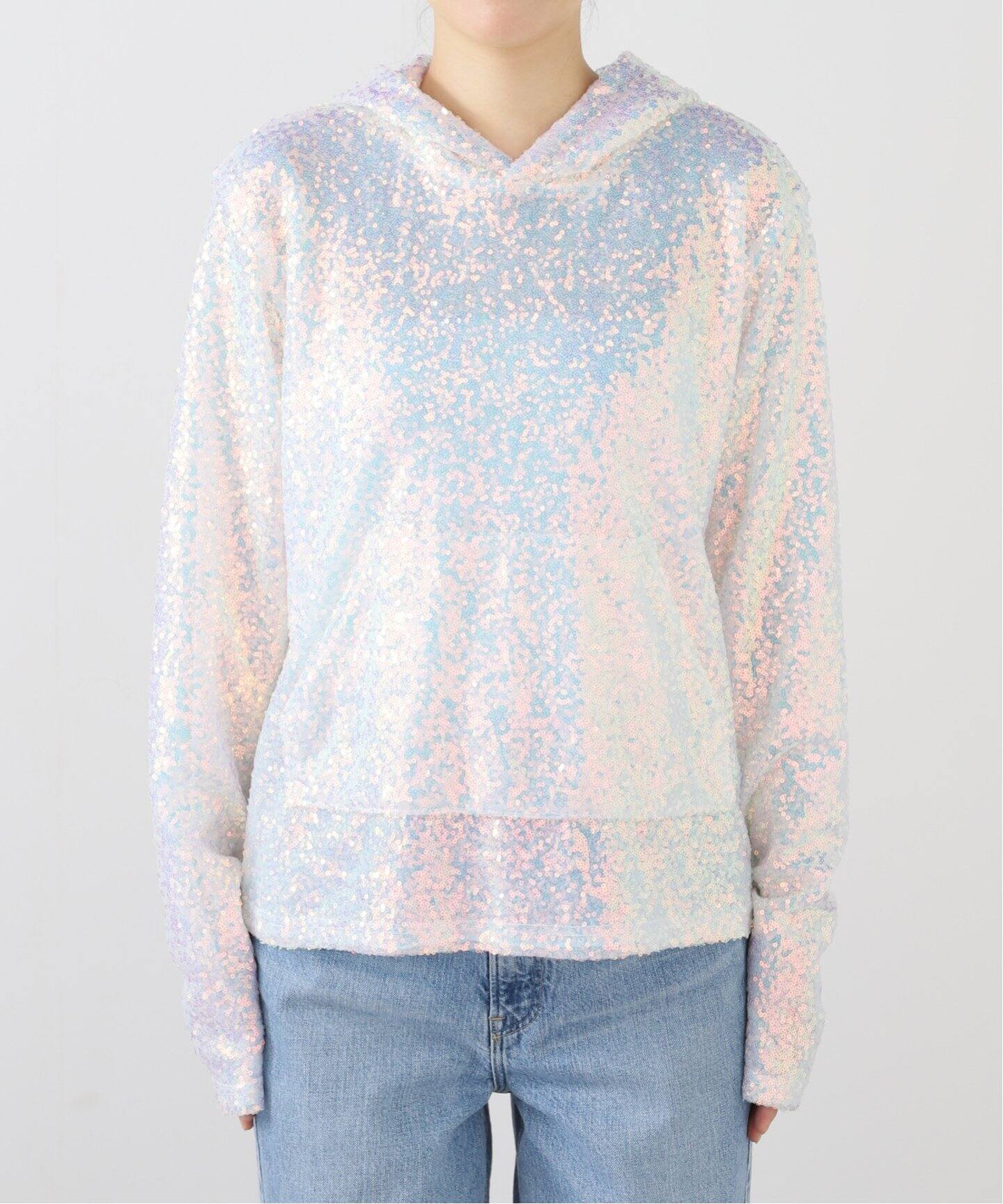 MASU SEQUINS HOODIE MPFW-CS1324：カットソー（Tシャツ／カットソー 