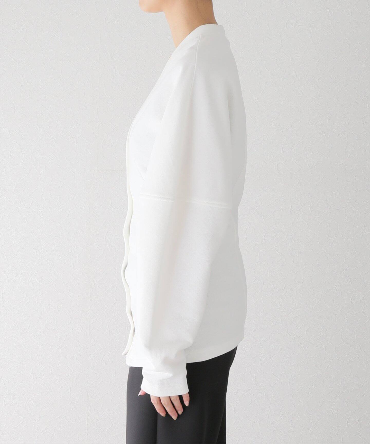 SEEALL ホワイト カーディガン(新品、未使用) SEEALL / シーオール】OVERSIZED SWEAT カーディガン