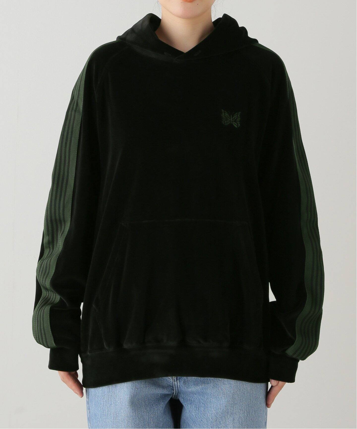 NEEDLES TRACK HOODY VELOUR PU279：カットソー（Tシャツ／カットソー 