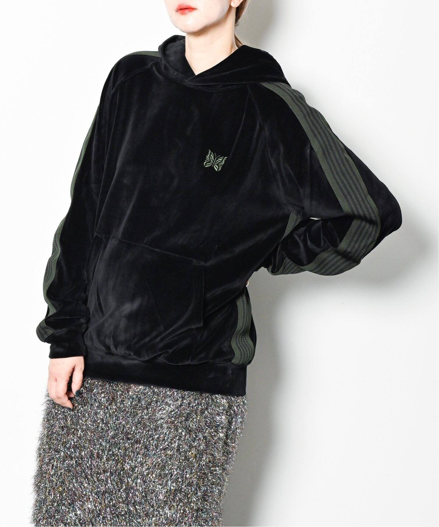 NEEDLES TRACK HOODY VELOUR PU279：カットソー（Tシャツ／カットソー  