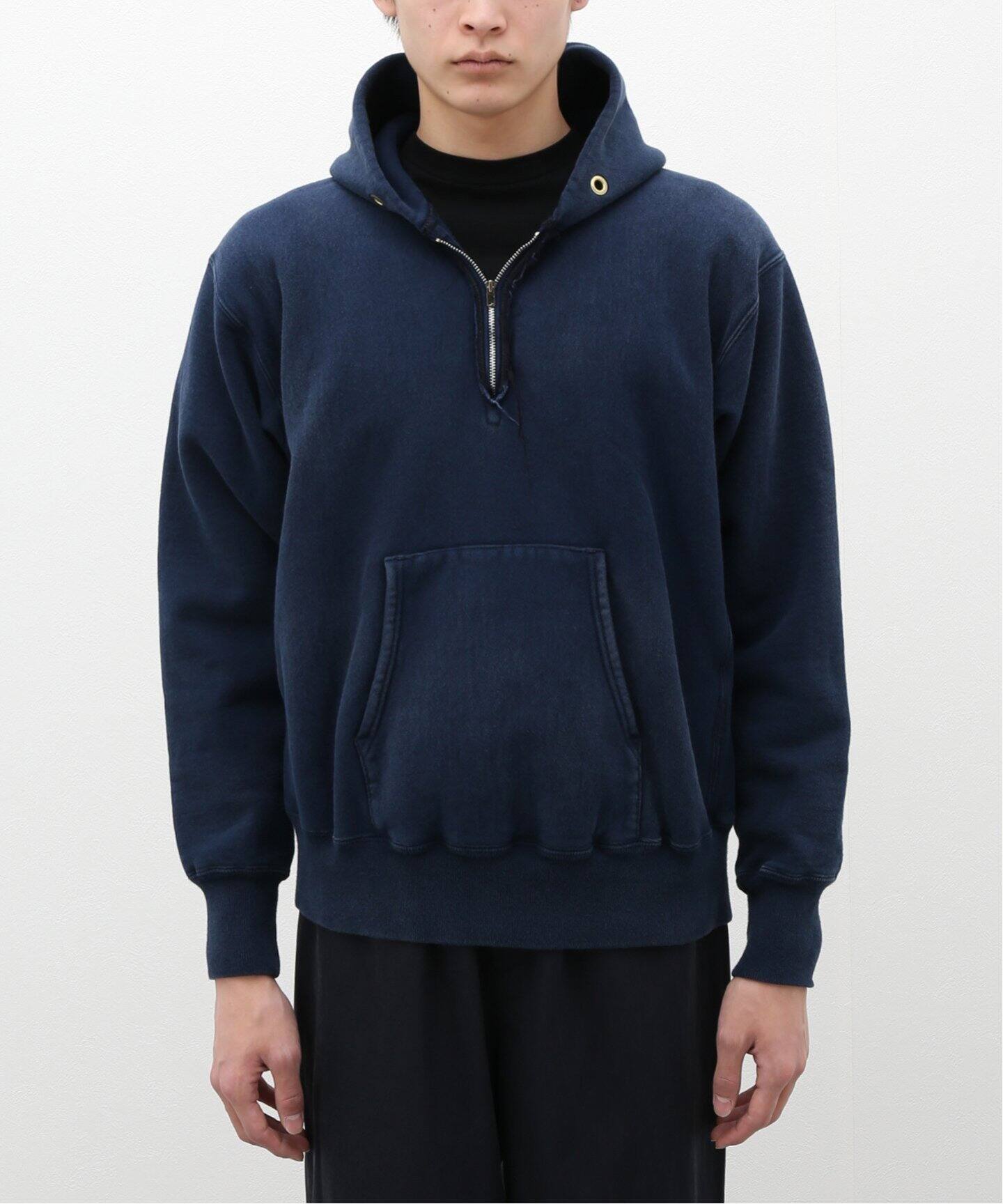 A.PRESSE / アプレッセ】Vintage Half Zip Sweat Hoodie（パーカー  