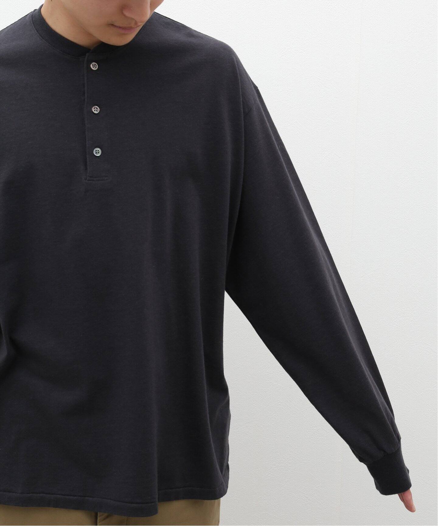 A.PRESSE / アプレッセ】Cashmere Blend L/S Henley Neck（Tシャツ 