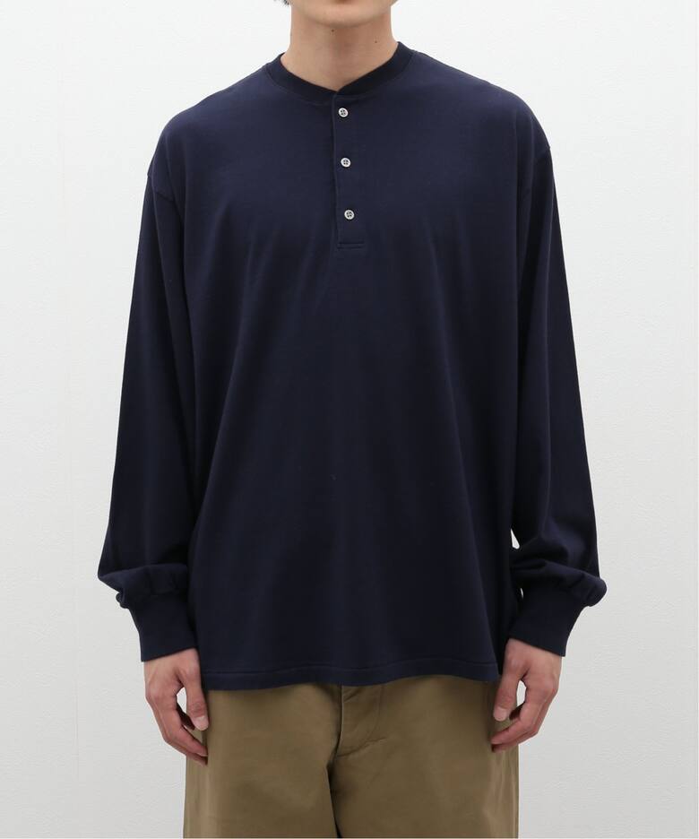 A.PRESSE / アプレッセ】Cashmere Blend L/S Henley Neck（Tシャツ 