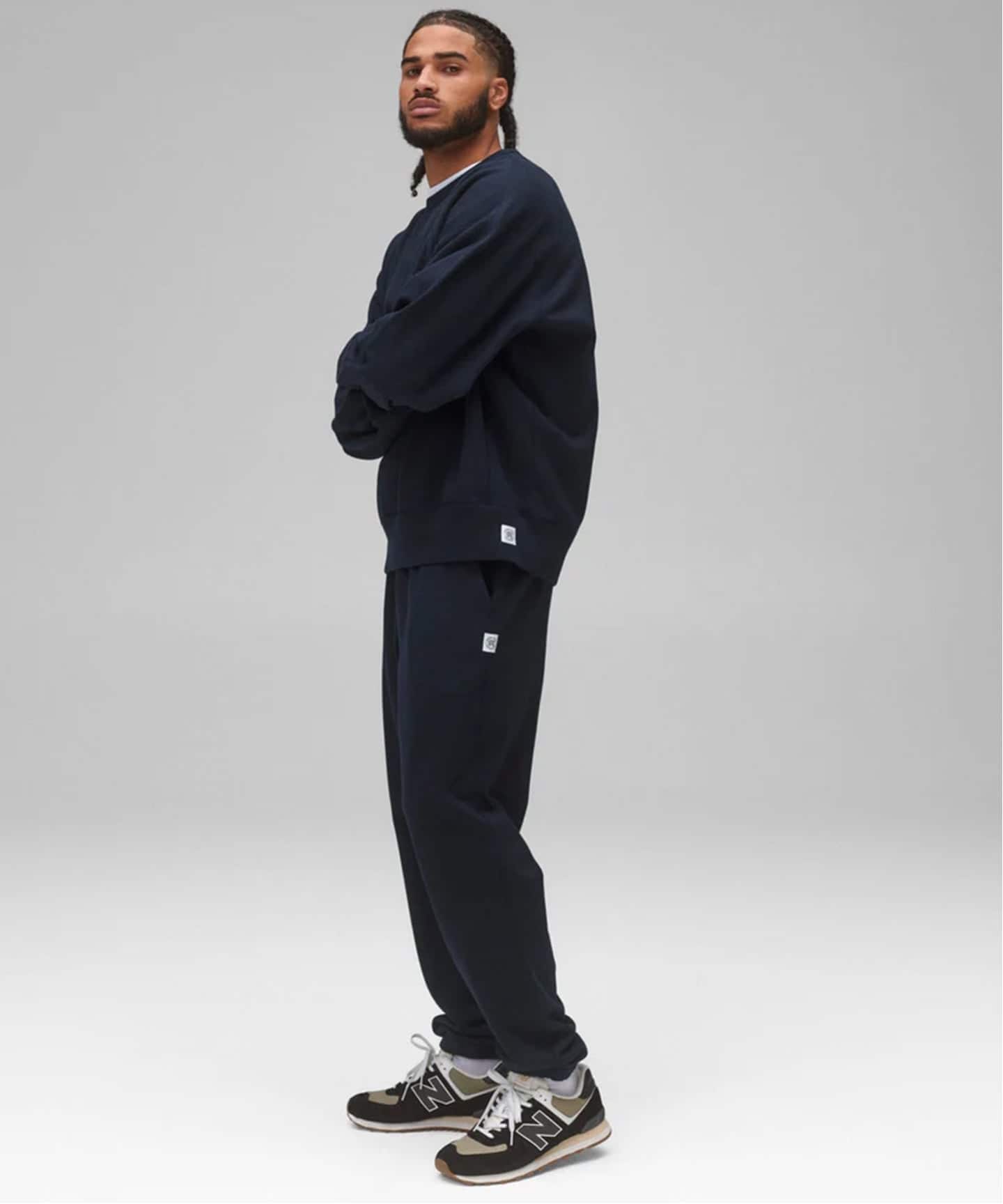 ラ*ス様 REIGNING CHAMP ブラック スウェット Lサイズ REIGNING CHAMP RELAXED CREWNECK BLACK レイニングチャンプ