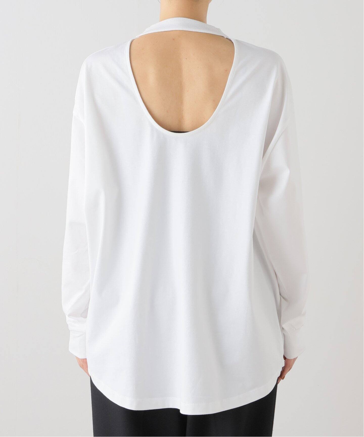 CLANE / クラネ】BACK OPEN HALTER NECK TOPS（Tシャツ／カットソー 